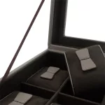 Friedrich23 Cross Grain Bond Óratartó doboz 6 órához üvegtetővel szürkésbarna