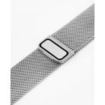 Hirsch Milánói Ezüst Mágneses Apple Watch Óraszíj