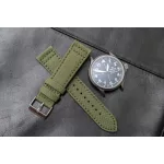 Campagnolo Cordura Szövet/Bőr Óraszíj Citromsárga - 18mm / L -120/80mm