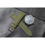 Campagnolo Cordura Szövet/Bőr Óraszíj Olivazöld - 20mm / L -120/80mm