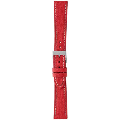 Herzog Alta Moda óraszíj piros varrással - 18mm / M/L - 115/75mm