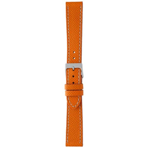 Herzog Alta Moda óraszíj narancssárga fehér varrással - 18mm / M/L - 115/75mm