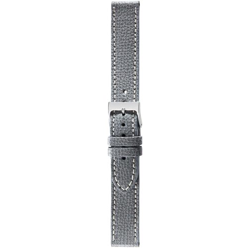 Herzog Alta Moda óraszíj szürke fehér varrással - 20mm / M/L - 115/75mm