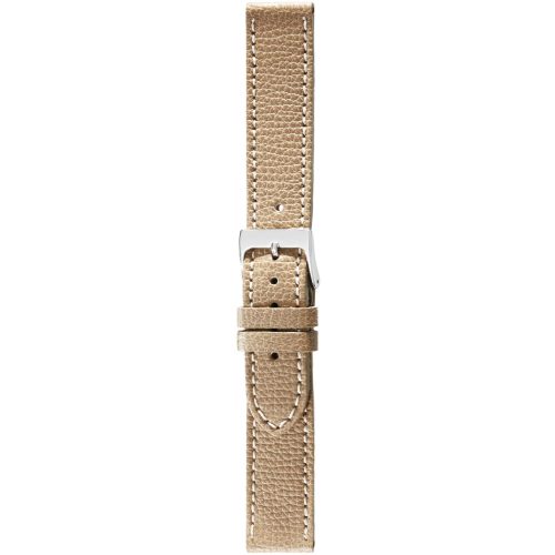 Herzog Alta Moda óraszíj taupe fehér varrással - 18mm / M/L - 115/75mm