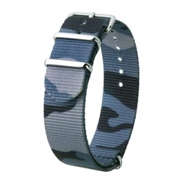 Hirsch NATO óraszíj Kék Terepmintás - 22mm/ M/L -270mm