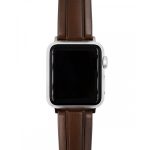 Hirsch Hevea Kaucsuk Sötétbarna óraszíj - 20mm / L -120/80mm