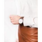 Hirsch Hevea Kaucsuk Sötétbarna óraszíj - 20mm / L -120/80mm