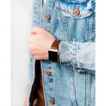 Hirsch Hevea Kaucsuk Sötétbarna óraszíj - 20mm / L -120/80mm