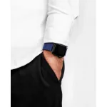 Hirsch Vocem Sötétkék Apple Watch óraszíj - 20mm / L -120/80mm