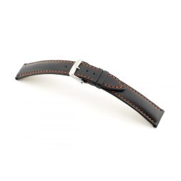 Rios Smart Bőr Óraszíj Narancssárga varrással - 22mm/ M/L - 114/82mm   Rios Smart Bőr Óraszíj Narancssárga varrással - 22mm/ M/L - 114/82mm