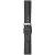 Herzog Szilikon Óraszíj Fekete, ezüst csattal - 22mm / L -120/80mm