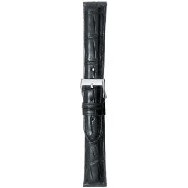 Herzog Premium Kroko valódi krokodilbőr fekete - 17mm / M/L - 115/75mm   Herzog Premium Kroko valódi krokodilbőr fekete - 17mm / M/L - 115/75mm