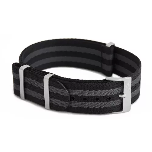 Phenomenato Premium Nato Óraszíj "James Bond"  HD Fekete-Szürke - 20mm / L/XL- 335mm