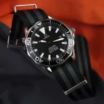 Phenomenato Premium Nato Óraszíj "James Bond"  HD Fekete-Szürke - 20mm / L/XL- 335mm
